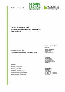 Carbon Footprint and environmental impact of Railway Infrastructure